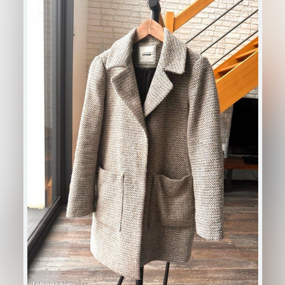 PIMKIE Tweed Tailored Pea Coat